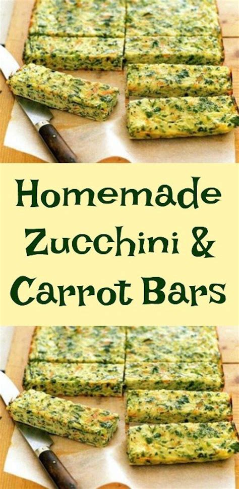 Carrots are an excellent snack choice. Homemade Zucchini And Carrot Bars | Recipe | Baby food ...