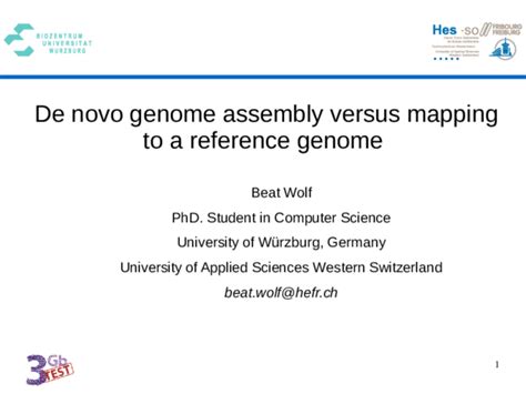 Pdf De Novo Genome Assembly Versus Mapping To A Reference Genome