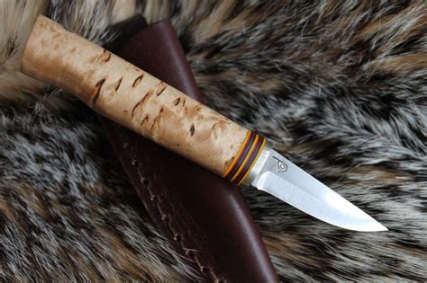Custom Nordic Knife Scandinavian Bird And Trout Knives By L C