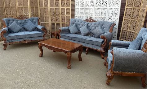 Teak wood is normally reserved for outdoor dining sets, outdoor lounging patio furniture, and deck patio sets! Teak Sofa Set Best Teak Wood Sofa Set Natural Finish Sf ...