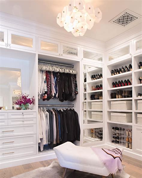 Perfectly Organized Dream Closet With Dresser Drawers And Mirrored