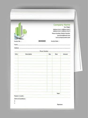 Printed Paper Invoice Book Print Size 7x85 Inch At Rs 150piece In