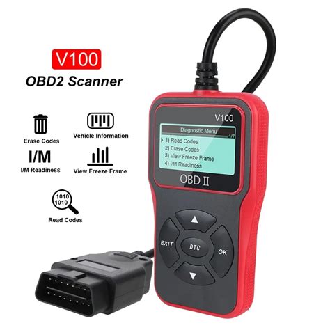 V Obd Code Reader Eobd Obd Scanner Car Diagnostic Tools Digital Display Universal Pin
