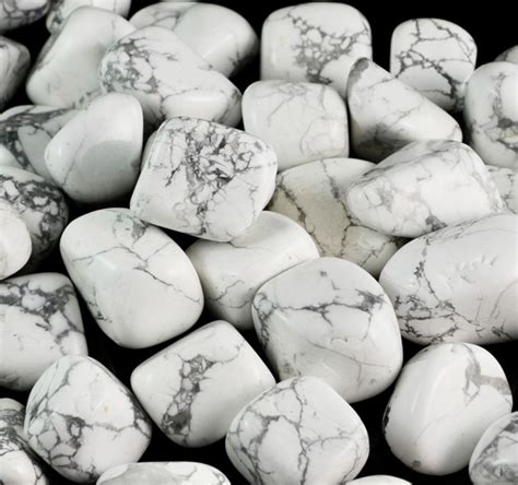 White Howlite Tumbled Stones Feel Crystals And Jewellery