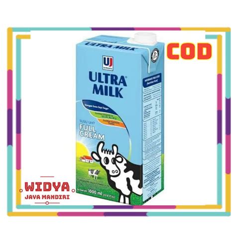 Jual Susu Ultra Milk Uht 1 Liter 1000ml Full Cream Shopee Indonesia