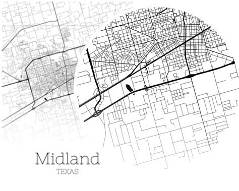 Midland Map Instant Download Midland Texas City Map Printable Etsy