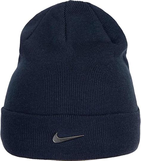 Nike Swoosh Cuffed Beanie Winter Hat Blue One Size Uk