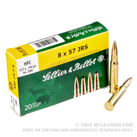 20 Rounds Of Bulk 8x57mm Jrs Mauser Ammo By Sellier And Bellot 196gr