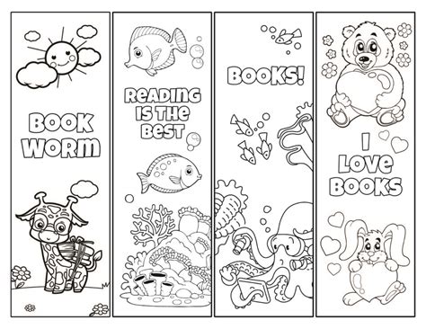 Printable Bookmarks To Color For Kids