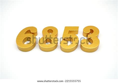 Number 6853 Made Goldpainted Teak 1 Stock Photo 2215555755 Shutterstock
