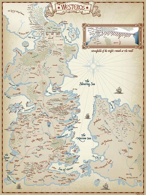 Map Of The Westeros Maps Of The World