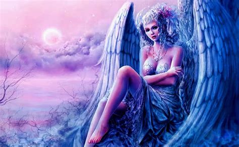Morning Angel Blue Wings Pink Morning Fantasy Angel Hd Wallpaper Pxfuel