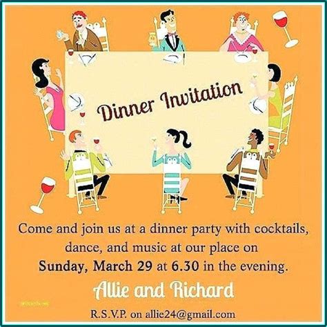 Team Dinner Invitation Email To Colleagues Invitations Resume