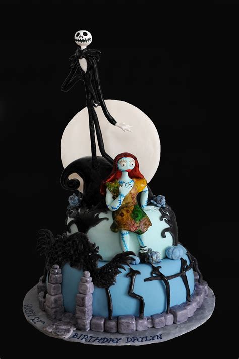 Nightmare Before Christmas Cake Jack Skellington Cake With Sally By