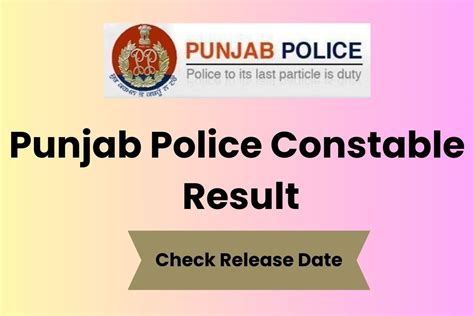 Punjab Police Constable Result Answer Key Out Get Link