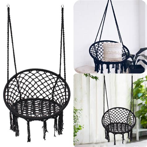 Your hammock chair might already have a reinforced loop, either directly on the chair, or at the end of a long rope or cord connected to it. Hammock Chair Macrame Swing, Hanging Cotton Rope Macrame Hammock Swing Chair for Indoor, Outdoor ...