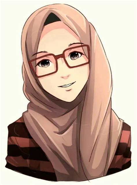 Gambar Kartun Muslimah Berkacamat 12 Kartun Hijab Gambar Gambar Kartun