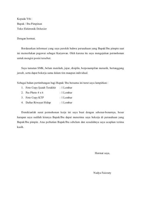 Setiap manusia yang punya jejak dalam kehidupan contoh lamaran kerja lulusan smk bahasa inggris. Contoh Surat Lamaran Kerja Lulusan Smk Dalam Bahasa ...