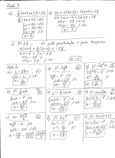 Oblicz X Ułóż I Rozwiąż Odpowiednie Równania Pole 20 - Zad 5. Ułóż i rozwiąż odpowiednie równania. ss do zad 5 Zadanie 6