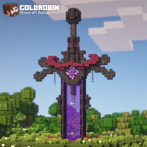 Goldrobin On Twitter I Built A New Nether Sword Portal Minecraft