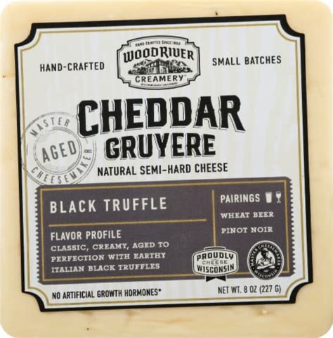 Burnett Dairy Black Truffle Cheddar Cheese 8 Oz Dillons Food Stores