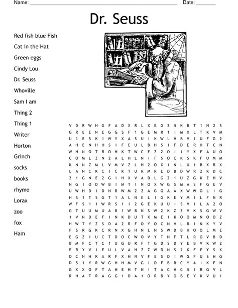 Dr Seuss Word Search Free Printable Printable Form Templates And Letter
