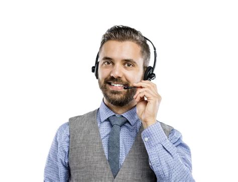 Call Center Operator With Headset Stock Photo By ©halfpoint 56086721