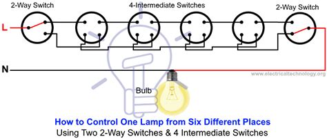 2 Way Switch How To Control One Lamp From Two Or Three Places