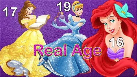 Disney Princesses Real Age Disney Princesses Characters Youtube