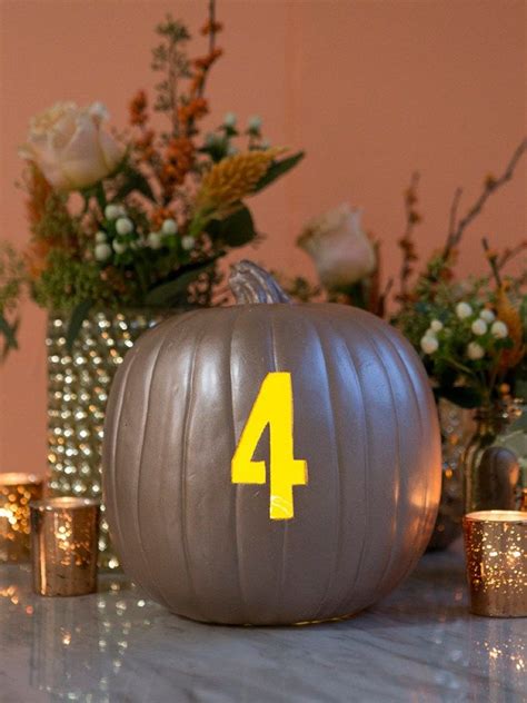 These Diy Faux Pumpkin Table Numbers Are Such A Great Idea Faux