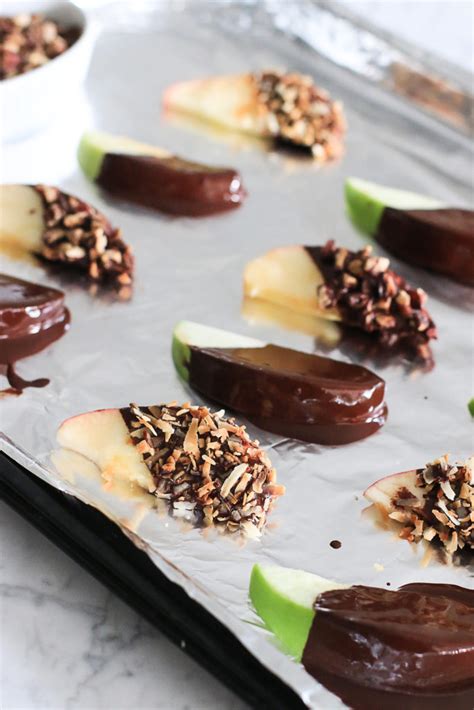 Chocolate Dipped Apple Slices Anna Vocino