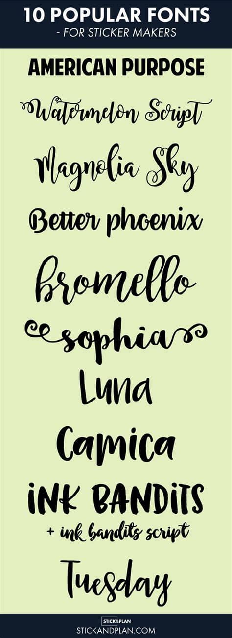 Rasberry looks lovely on wedding invitations, thank you cards, quotes, greeting cards, logos, business. 10 Popular Fonts for Sticker Making | Cricut fonts ...