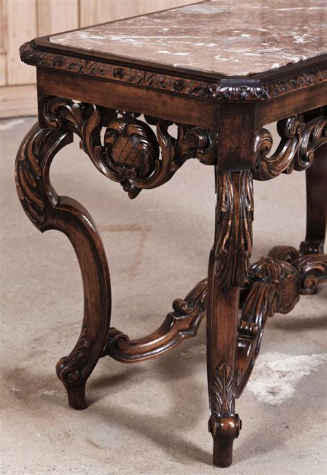 Vintage Louis Xiv Marble Top End Table At 1stdibs