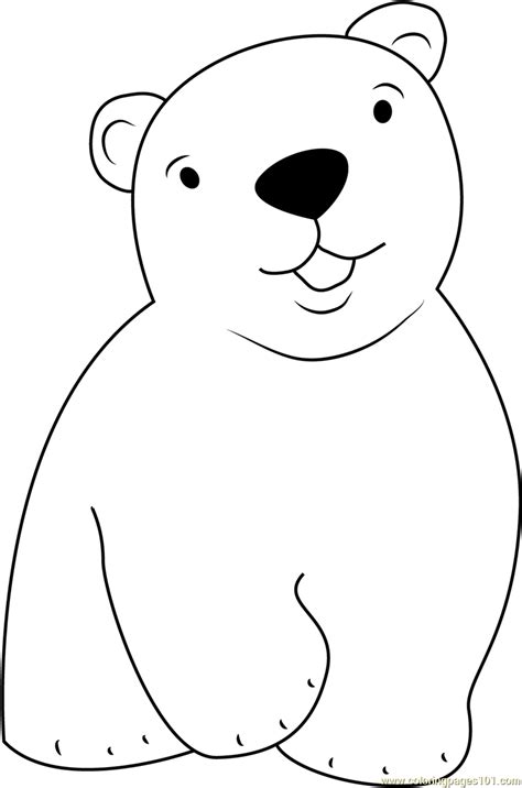 Cute Little Polar Bear Coloring Page For Kids Free The Little Polar