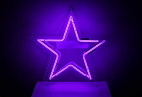 Neon Star Purple With Images Neon Signs Dark Purple