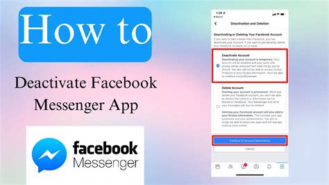 How To Deactivate Facebook Messenger Account Facebook Messenger