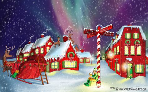 Santas Workshop North Pole Elves Cartoon Cartoon