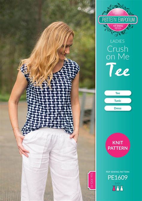 Crush On Me Tee And Dress Sewing Patterns Sewing Dresses Tees