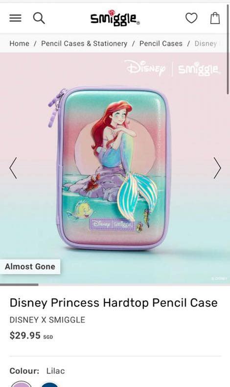 Smiggle X Disney My Little Mermaid Pencil Case Hobbies And Toys