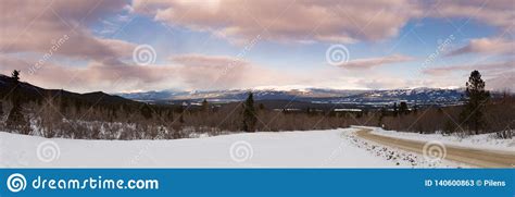 Landscape Of Winter Taiga Wilderness Yukon Canada Stock Image Image