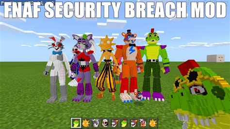 Five Nights At Freddy S Security Breach Mod In Minecraft Pe Youtube