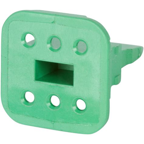 W6s P012 Deutsch Dt 6 Way Green Plug Wedgelock