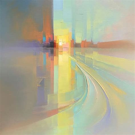 Abstract Landscape Paintings Capture Energetic Cityscapes Abstract