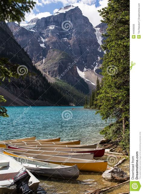 Moraine Lake In The Rocky Mountains Stock Image Image Of