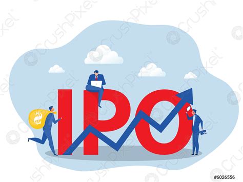 IPO, initial public offering. people Investing strategy Concept ,Flat