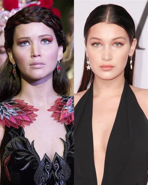 Bella Hadid And Jennifer Lawrence Look Alike — See The Stars Twinning