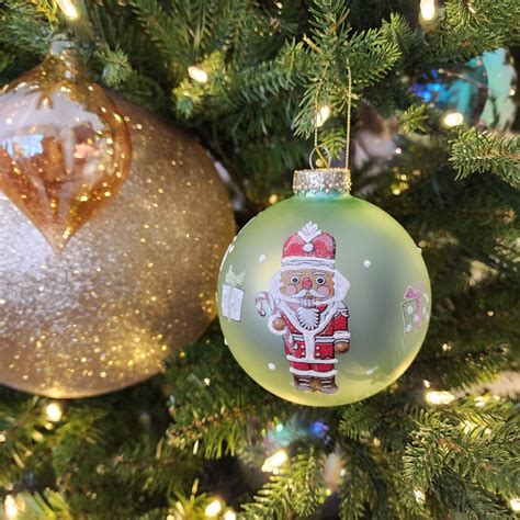 Nutcracker Theme Christmas Tree Decoration Ornament Bauble Green 10cm
