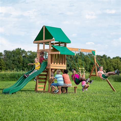 Backyard Discovery Belmont Wooden Swing Set Academy