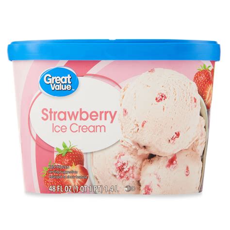 Great Value Strawberry Ice Cream Fl Oz Walmart Com