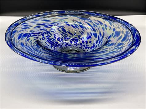 Urban Auctions Hand Blown Art Glass Bowl 16” Diameter